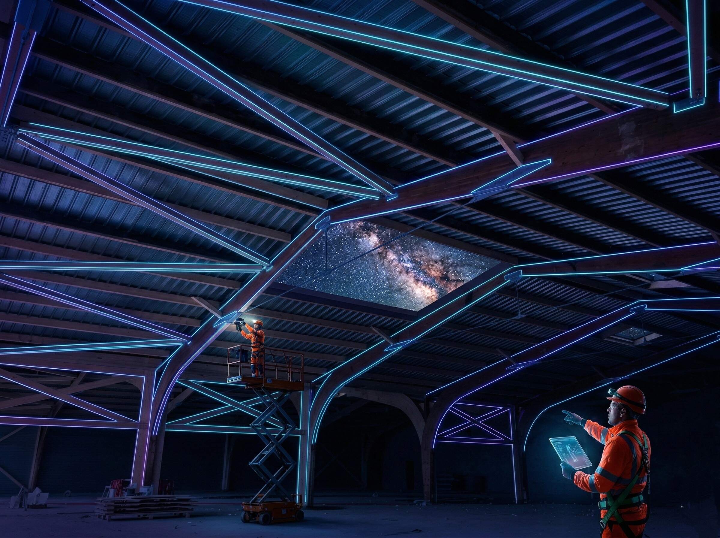 Structure bois avec technologie